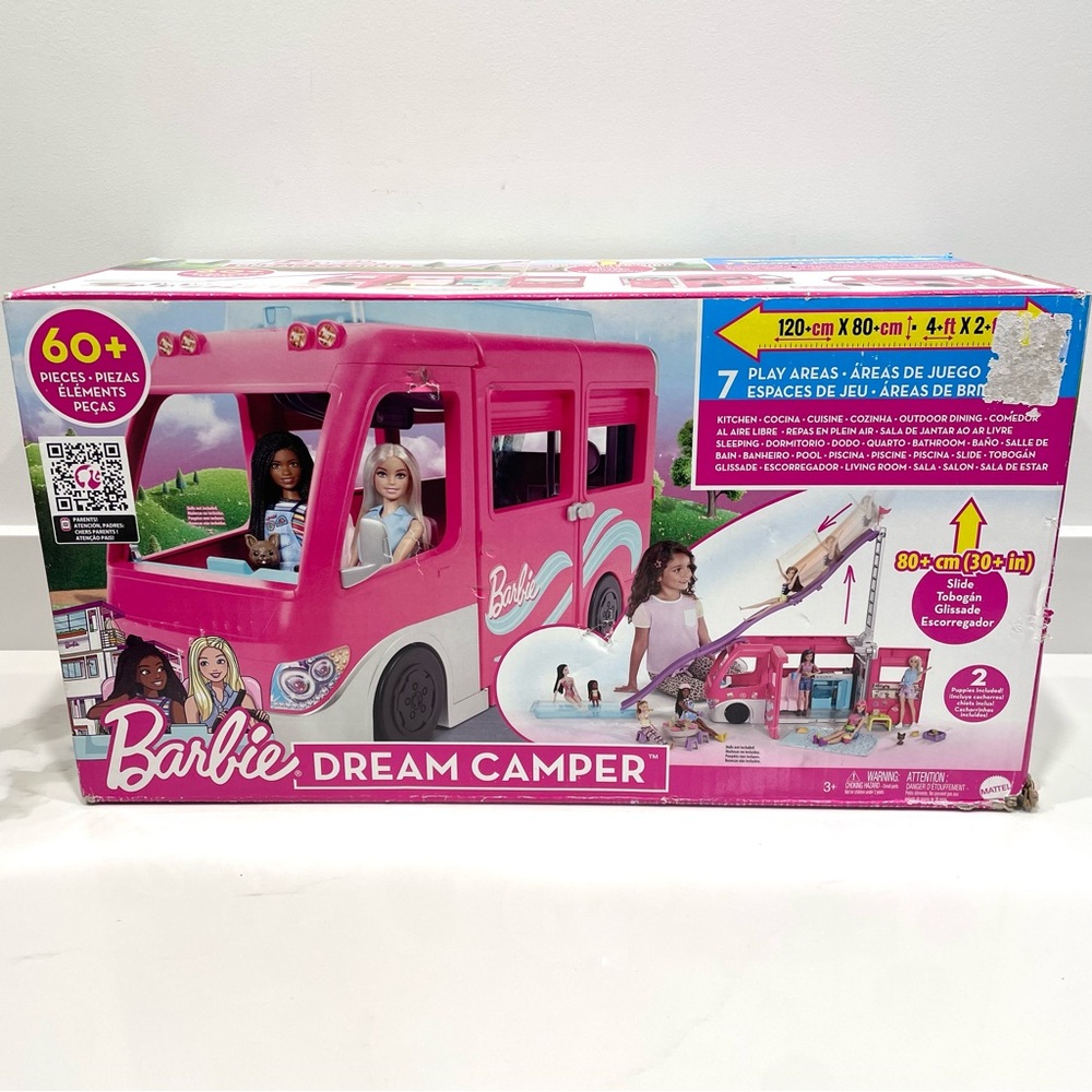 NEW Barbie Dream Camper Playset Toy Vehicle w/ 60+ Accessories